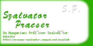 szalvator pracser business card